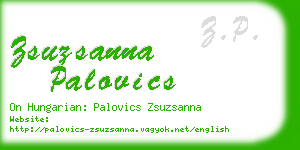 zsuzsanna palovics business card